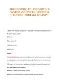BIOL251 MODULE 7&colon; THE NERVOUS&NewLine;SYSTEM AND SPECIAL SENSES&vert; 50&NewLine;QUESTIONS &vert; PORTAGE LEARNING