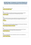 NUR 2092 Chapter 15 Introduction to the Immune Response and&NewLine;Inflammation Exam with Actual Questions and Correct Answers
