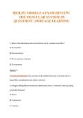 BIOL251 MODULE 6 EXAM REVIEW&colon;&NewLine;THE MUSCULAR SYSTEM&vert; 50&NewLine;QUESTIONS &vert; PORTAGE LEARNING