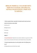 BIOL251 MODULE 3 EXAM REVIEW&colon;&NewLine;NERVOUS SYSTEM AND SPECIAL&NewLine;SENSES&vert; 50 QUESTIONS &vert; PORTAGE&NewLine;LEARNING