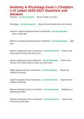 Anatomy & Physiology Exam 1 &lpar;Chapters 1-4&rpar; Latest 2026-2027 Questions and Answers