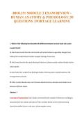 BIOL251 Exam Compilations with Complete & Verified Solutions