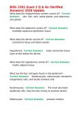BIOL 2301 Exam 2 Q & As &lpar;Verified Answers&rpar; 2026 Update&period;
