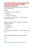 Hesi A2 BiologyV2 Latest Update 2026 &lpar;Questions and Answers-Verified solutions&rpar; 2026-2027&period;