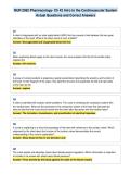 NUR 2092 Pharmacology- Ch 42 Intro to the Cardiovascular System&NewLine;Actual Questions and Correct Answers