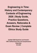 Engineering in Time&colon; History and Contemporary Contexts of Engineering 2026 &vert; Study Guide&comma; Practice Questions&comma; Answers&comma; Rationales & Exam Review