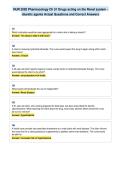 NUR 2092 Pharmacology Ch 51 Drugs acting on the Renal system &NewLine;diuretic agents Actual Questions and Correct Answers