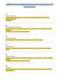 NUR2092 Health Assessment Final Exam with Actual Questions and&NewLine;Correct Answers