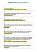 NUR2092 Actual Questions and Correct Answers