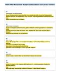 NURS 4465 Mod 2 Study Notes Actual Questions and Correct Answers