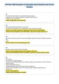 UTA Nurs 4465 Population & Community Actual Questions and Correct&NewLine;Answers