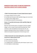 MINNESOTA POWER LIMITED TECHNICIAN EXAMINATION QUESTIONS COMPLETE WITH VERIFIED ANSWERS
