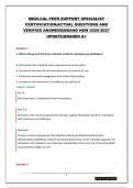 MEDI-CAL PEER SUPPORT SPECIALIST CERTIFICATION&vert;ACTUAL QUESTIONS AND VERIFIED ANSWERS&vert;BRAND NEW 2026-2027 UPDATE&vert;GRADED A&plus;