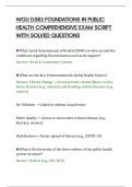 WGU D583 FOUNDATIONS IN PUBLIC&NewLine;HEALTH COMPREHENSIVE EXAM SCRIPT&NewLine;WITH SOLVED QUESTIONS