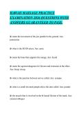 HAWAII MASSAGE PRACTICE&NewLine;EXAMINATION 2026 QUESTIONS WITH&NewLine;ANSWERS GUARANTEED TO PASS&period;