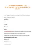 NR 599 INFORMATICS AND&NewLine;HEALTHCARE TECHNOLOGIES FINAL&NewLine;EXAM