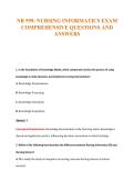 NR 599&colon; NURSING INFORMATICS EXAM&NewLine;COMPREHENSIVE QUESTIONS AND&NewLine;ANSWERS