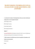 NR 599 Exam Compilations with Complete & Verified Solutions