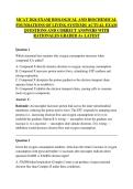 MCAT 2026 EXAM&vert; BIOLOGICAL AND BIOCHEMICAL  FOUNDATIONS OF LIVING SYSTEMS&sol; ACTUAL EXAM  QUESTIONS AND CORRECT ANSWERS WITH  RATIONALES GRADED A&plus; LATEST