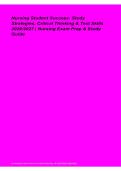 Nursing Student Success Study Guide 2026&sol;2027 &ndash; Study Strategies&comma; Critical Thinking & Test Skills