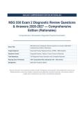 NSG 550 Exam 2 Diagnostic Review 100&plus; Questions & Answers 2026&sol;2027 &vert; Comprehensive Edition &lpar;Rationales&rpar;
