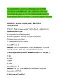 ICC RESIDENTIAL ELECTRICAL INSPECTOR &lbrace;E1&rcub; NEWEST &NewLine;EVALUATED EXAM PRACTICE 100 QUESTIONS &vert;ORIGINAL &NewLine;QUESTIONS & ANSWERS &vert;DETAILED RATIONALES &vert;HINTED &NewLine;COMPLETE EXAM PREP GRADED A&plus;&ast;INSTANT DOWNLOAD PDF 