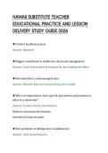 HAWAII SUBSTITUTE TEACHER&NewLine;EDUCATIONAL PRACTICE AND LESSON&NewLine;DELIVERY STUDY GUIDE 2026