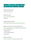 HAZMAT 5A ACTUAL TEST BANK FULL&NewLine;SOLUTION WITH VERIFIED ANSWERS