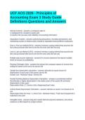 UCF ACG 2026 - Principles of Accounting Exam 3 Study Guide Definitions Questions and Answers