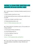 HAZMAT 5A EXAM PREP QUESTIONS AND&NewLine;ANSWERS DETAILED REVIEW SHEET&NewLine;