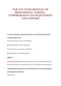NUR 2115&colon; FUNDAMENTALS OF&NewLine;PROFESSIONAL NURSING -&NewLine;COMPREHENSIVE EXAM QUESTIONS&NewLine;AND ANSWERS