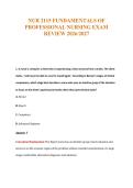 NUR 2115 FUNDAMENTALS OF&NewLine;PROFESSIONAL NURSING EXAM&NewLine;REVIEW 2026&sol;2027