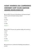 HAZMAT AWARENESS 2026 COMPREHENSIVE&NewLine;ASSESSMENT SCRIPT SOLVED QUESTIONS&NewLine;ANSWERS UPDATED REVIEW SET