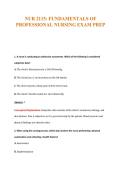 NUR 2115&colon; FUNDAMENTALS OF&NewLine;PROFESSIONAL NURSING EXAM PREP