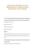 NUR 2115 FUNDAMENTALS OF&NewLine;PROFESSIONAL NURSING EXAM&NewLine;QUESTIONS AND ANSWERS