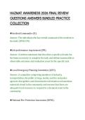 HAZMAT AWARENESS 2026 FINAL REVIEW&NewLine;QUESTIONS ANSWERS BUNDLED PRACTICE&NewLine;COLLECTION&NewLine;