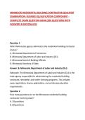 MINNESOTA RESIDENTIAL BUILDING CONTRACTOR QUALIFIER EXAMINATION&colon; BUSINESS QUALIFICATION COMPONENT - COMPLETE EXAM QUESTION BANK &lpar;200 QUESTIONS WITH ANSWERS & RATIONALES&rpar;