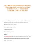 NSG 3850 Exam Compilations with Complete & Verified Solutions