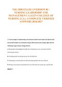 NSG 3850 EXAM 2 &lpar;VERSION B&rpar; -&NewLine;NURSING LEADERSHIP AND&NewLine;MANAGEMENT&period; GALEN COLLEGE OF&NewLine;NURSING &lpar;U&period;S&period;&rpar; &vert; COMPLETE VERIFIED&NewLine;ANSWERS 2026&sol;2027