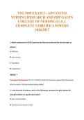 NSG 3850 EXAM 3 - ADVANCED&NewLine;NURSING RESEARCH AND EBP GALEN&NewLine;COLLEGE OF NURSING &lpar;U&period;S&period;&rpar; &vert;&NewLine;COMPLETE VERIFIED ANSWERS&NewLine;2026&sol;2027