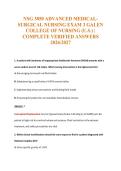 NSG 3850 Exam Compilations with Complete & Verified Solutions