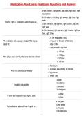 Medication Aide Course Final Exam Questions and Answers &NewLine;
