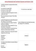 40 Hour Medication Aide Final Exam Questions and Answers Latest &NewLine;