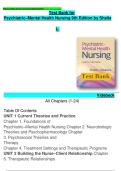 Test Bank for Psychiatric-Mental Health Nursing 9th Edition by Sheila L&period; Videbeck &vert; All Chapters 1&ndash;24 Complete &vert; Latest Updated 2025&ndash;2026