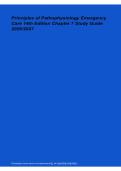 Principles of Pathophysiology Emergency Care 14th Edition Chapter 7 2026&sol;2027 &ndash; Study Guide & Exam Prep