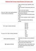 Medication Aide Training&colon; Virginia Questions and Answers Latest &NewLine;