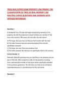 TREES REAL ESTATE EXAM PROPERTY LAW PRIMER&colon; THE CLASSIFICATION OF TREES AS REAL PROPERTY 200 MULTIPLE CHOICE QUESTIONS AND ANSWERS WITH DETAILED RATIONALES