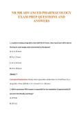 NR 508 ADVANCED PHARMACOLOGY&NewLine;EXAM PREP QUESTIONS AND&NewLine;ANSWERS