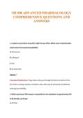 NR 508 ADVANCED PHARMACOLOGY&NewLine;COMPREHENSIVE QUESTIONS AND&NewLine;ANSWERS