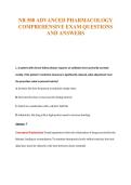 NR 508 ADVANCED PHARMACOLOGY&NewLine;COMPREHENSIVE EXAM QUESTIONS&NewLine;AND ANSWERS